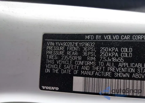 2014 Volvo Xc70 T6 from USA, damaged, VIN YV4902BZ1E1179632